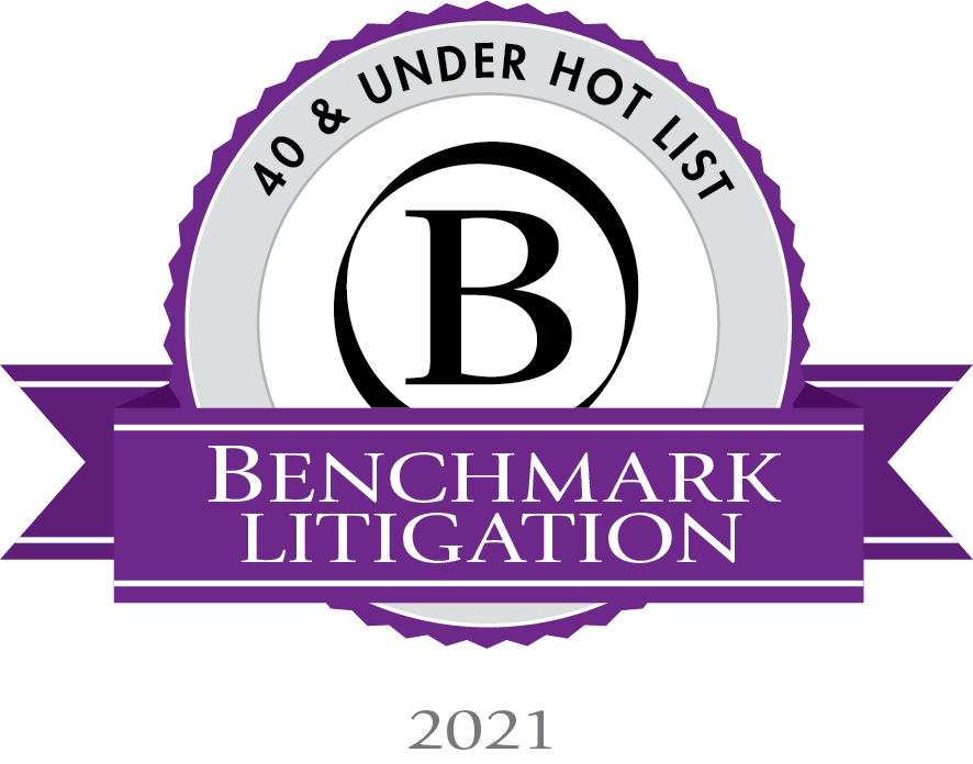 Benchmark Litigation 40 Under Hot List 2021