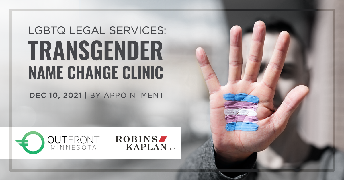 LGBTQ Legal Services Transgender Name Change Clinic Resources