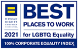 Human Rights Campaign "Best Places to Work for LGBTQ Equality" 2021