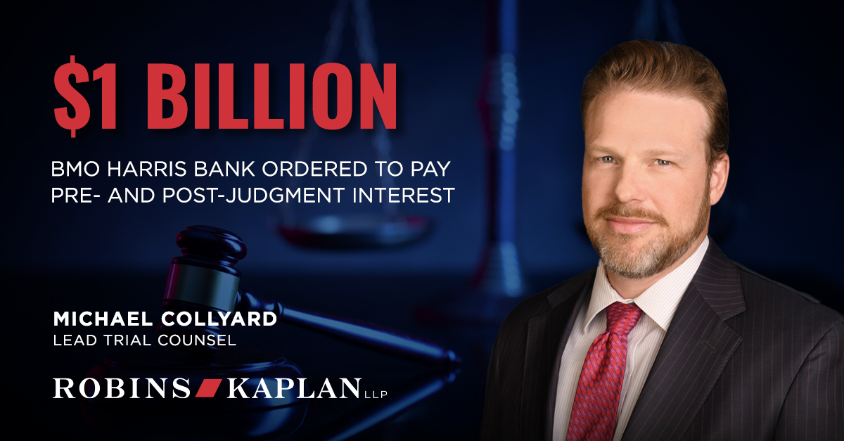 Over 1 Billion Secured Following Pre and PostJudgment Interest Order