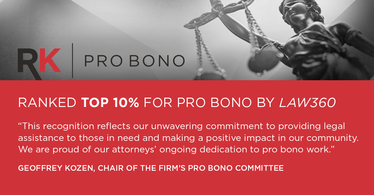 Robins Kaplan Ranks in Top 10 For Pro Bono by Law360 Robins Kaplan