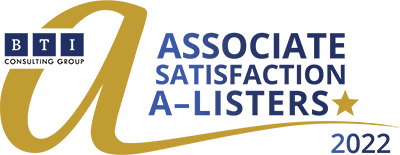 BTI Consulting Group Associate Satisfaction A-Listers 2022